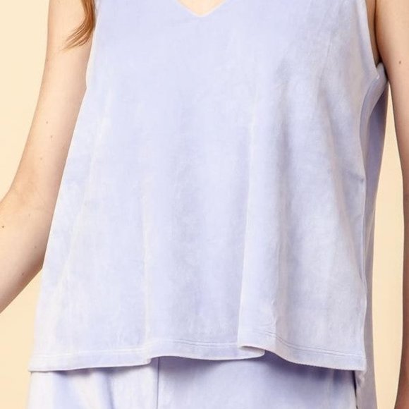 NWT-Double Zero Brand Periwinkle Velvet Lounge Set - Picture 4 of 8